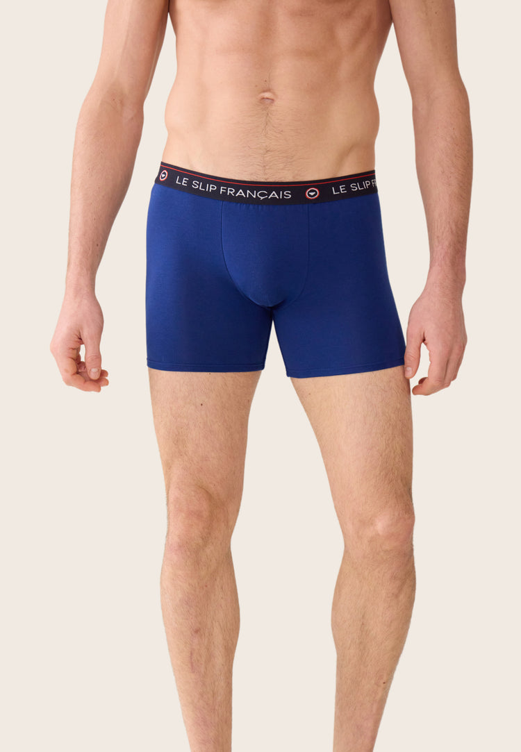 Boxer long indigo en coton - Redoutable Long Indigo - Le Slip Français - 5