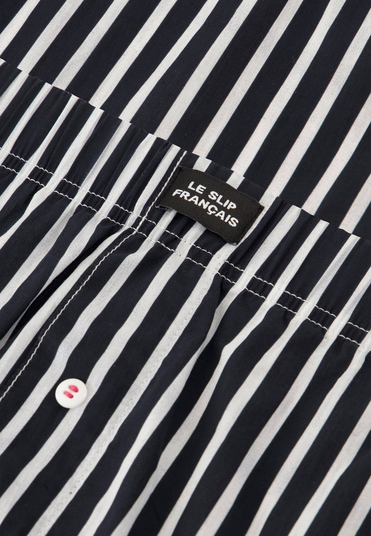 Caleçon à rayures noires en coton - Jacques Rayures Noir - Le Slip Français - 5