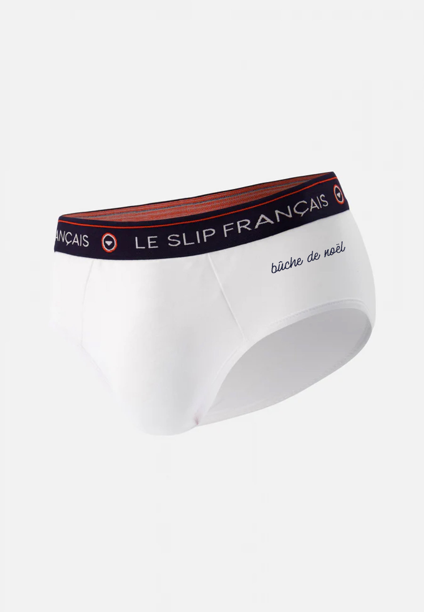 Slip blanc en coton - Intrépide Blanc Bûche de Noël - Le Slip Français -  1