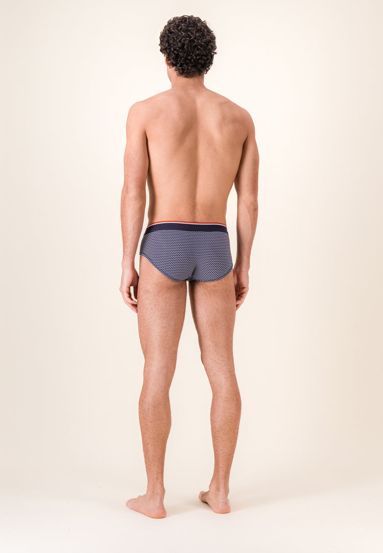 Slip marinière bleu en coton - Terrible Chevron - Le Slip Français - 4
