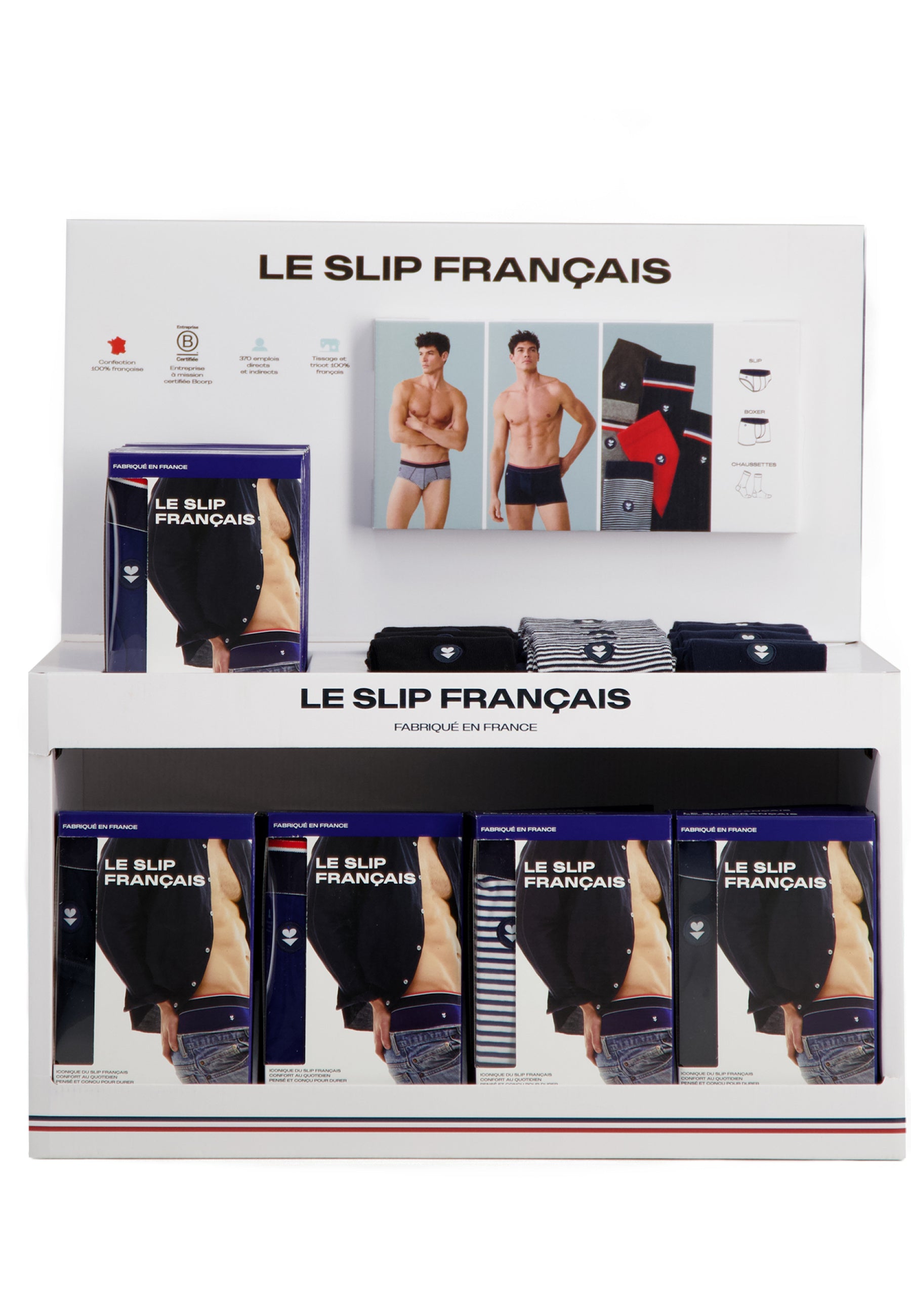 Meuble PLV + pack produits - Le Slip Français -  1