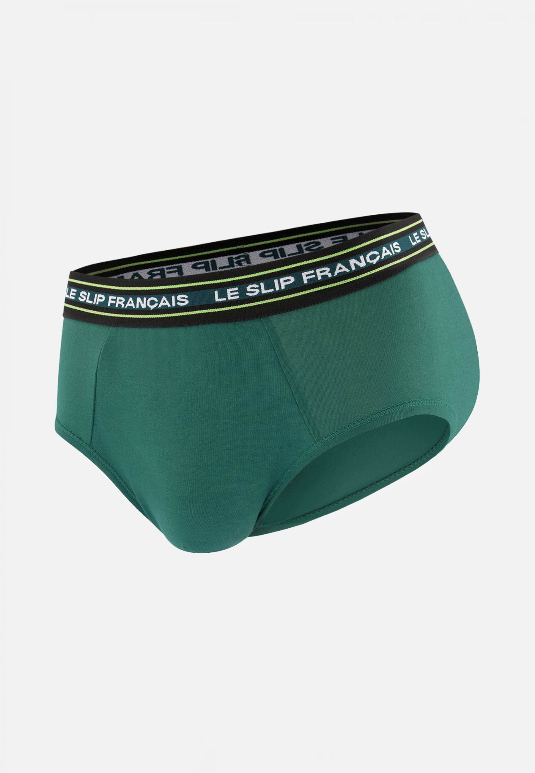 Slip vert en coton - Intrépide Vert Forêt - Le Slip Français -  1