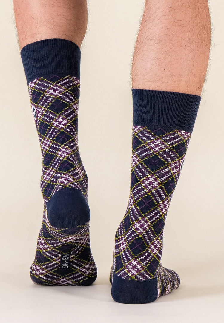Chaussettes mi-hautes en coton - Lucas Tartan - Le Slip Français - 3