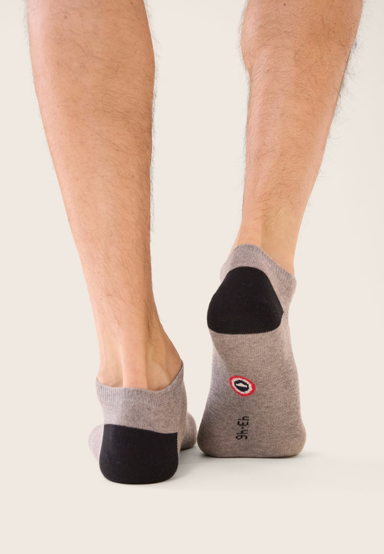 Chaussettes basses gris et noires - Tonnerre Gris Anthracite/Noir - Le Slip Français - 3