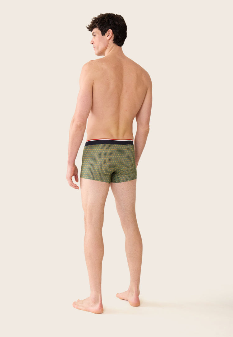 Boxer vert à motif ornement en coton - Marius Ornement Veronese - Le Slip Français - 3