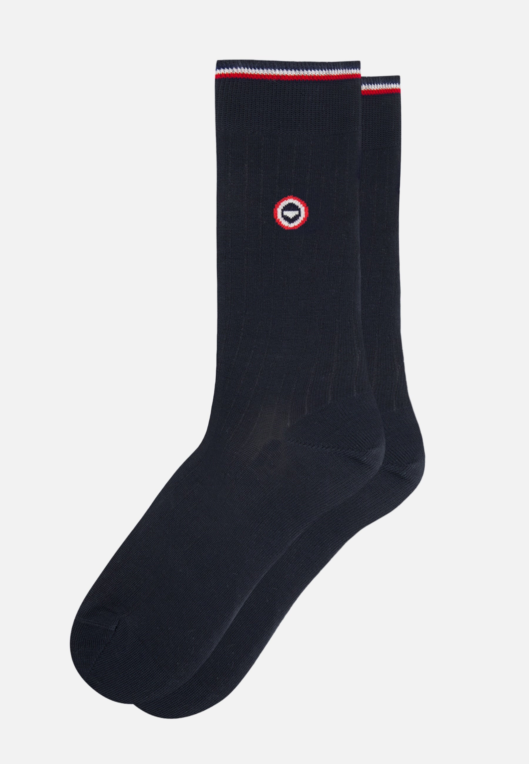 Chaussettes mi-hautes anthracite en fil d'Écosse - Nessy Anthracite - Le Slip Français -  1