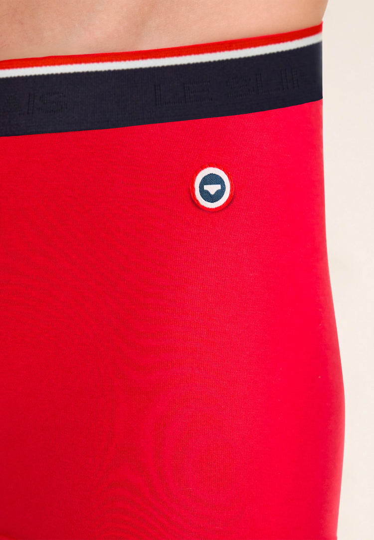 Boxer rouge en coton avec cocarde - Marius Rouge - Le Slip Français - 4