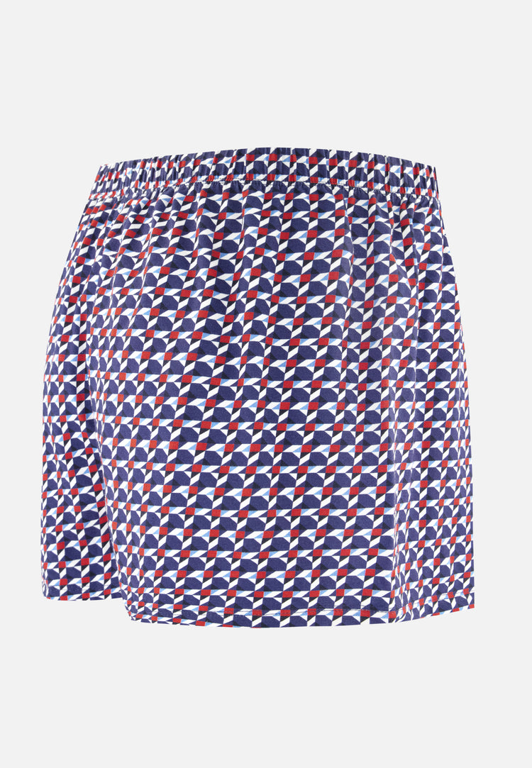 Caleçon à motif puzzle bleu acier en jersey de coton - Fredo Puzzle Bleu Acier - Le Slip Français - 7