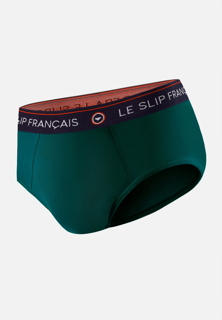 Slip vert sapin en coton - Intrépide Vert Sapin - Le Slip Français - 1