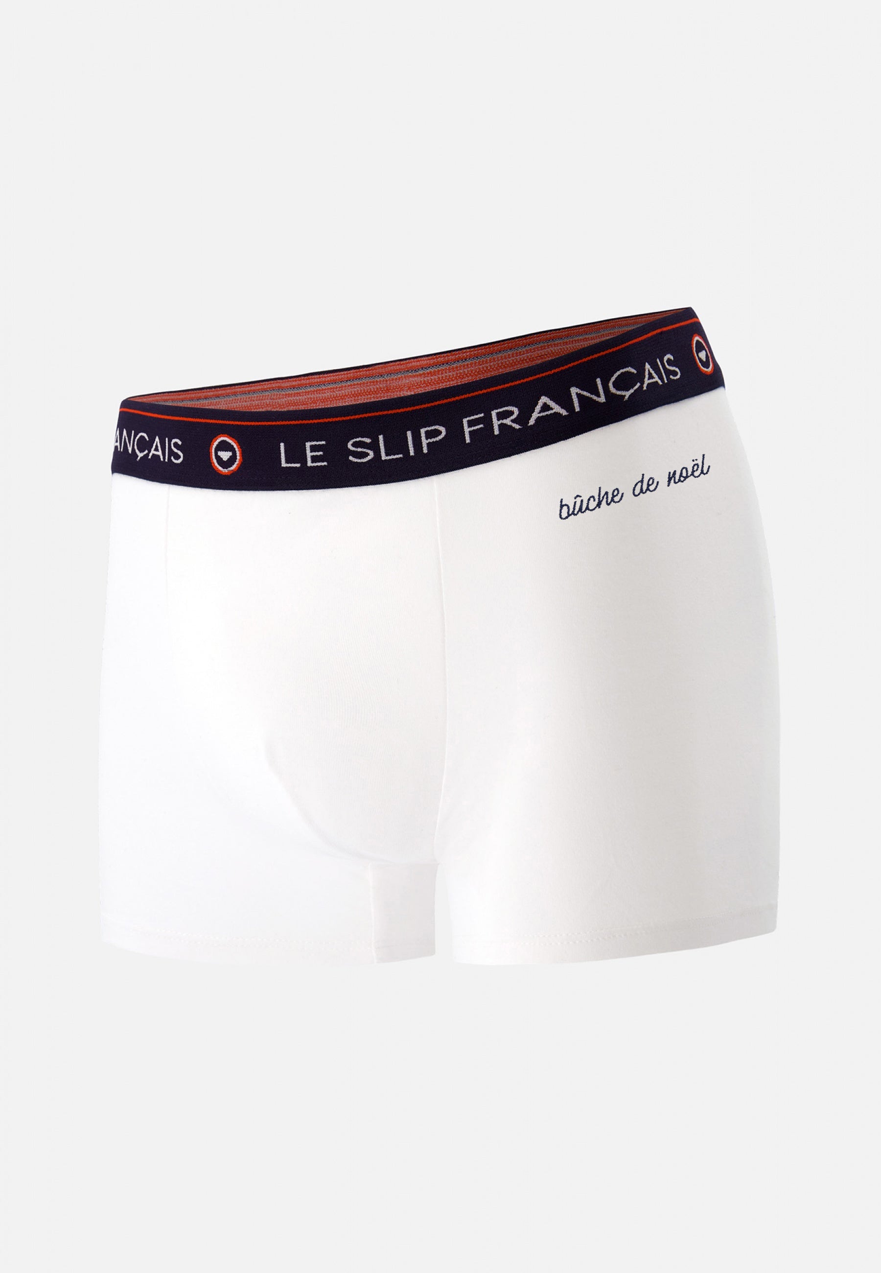 Boxer blanc en coton - Redoutable Blanc Bûche de Noël - Le Slip Français -  1