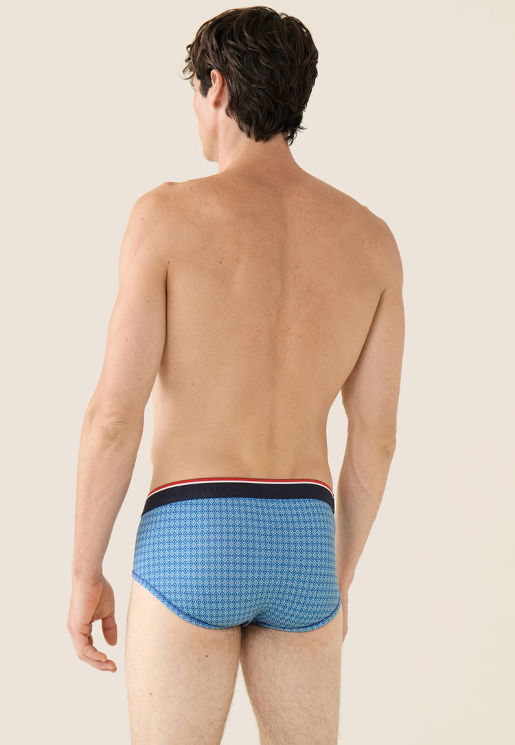 Slip imprimé bleu en coton - Terrible Arlequin Bleu - Le Slip Français - 3