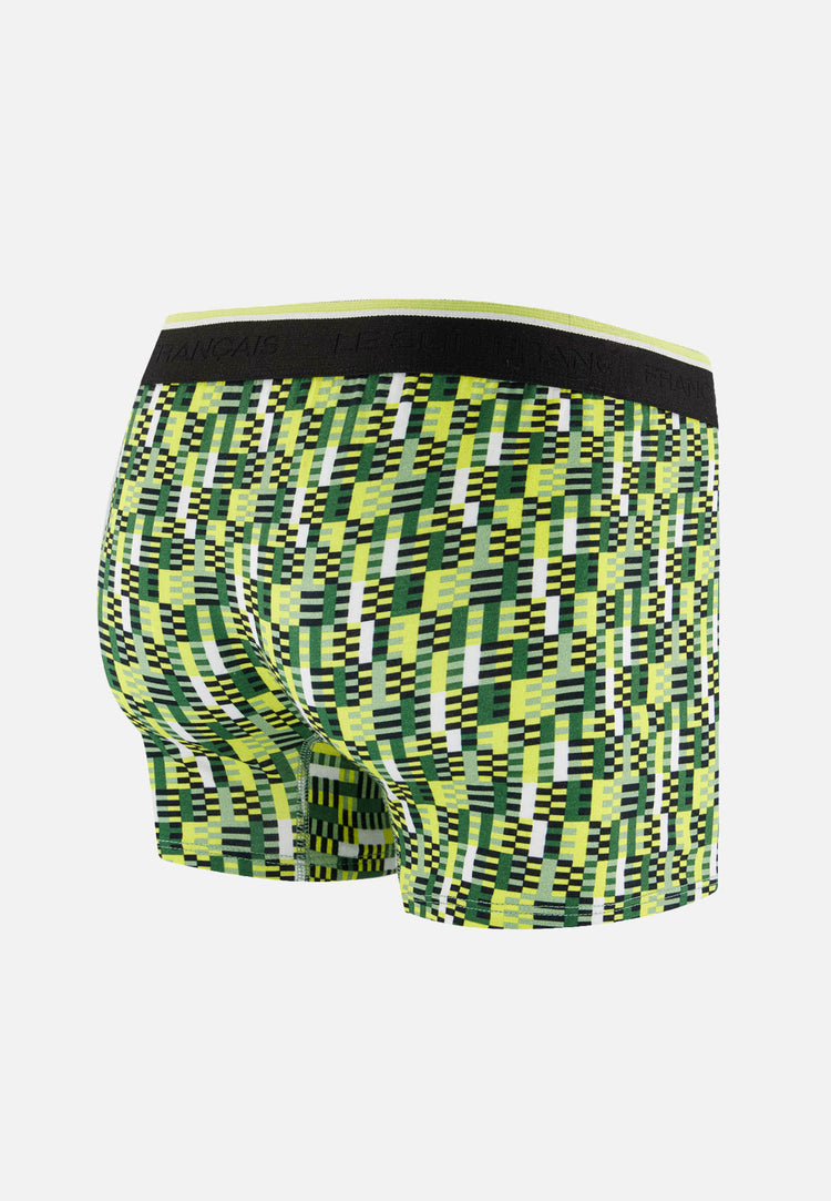 Boxer à motif entrelaces jaune anis en coton - Marius Entrelaces Jaune Anis - Le Slip Français - 6