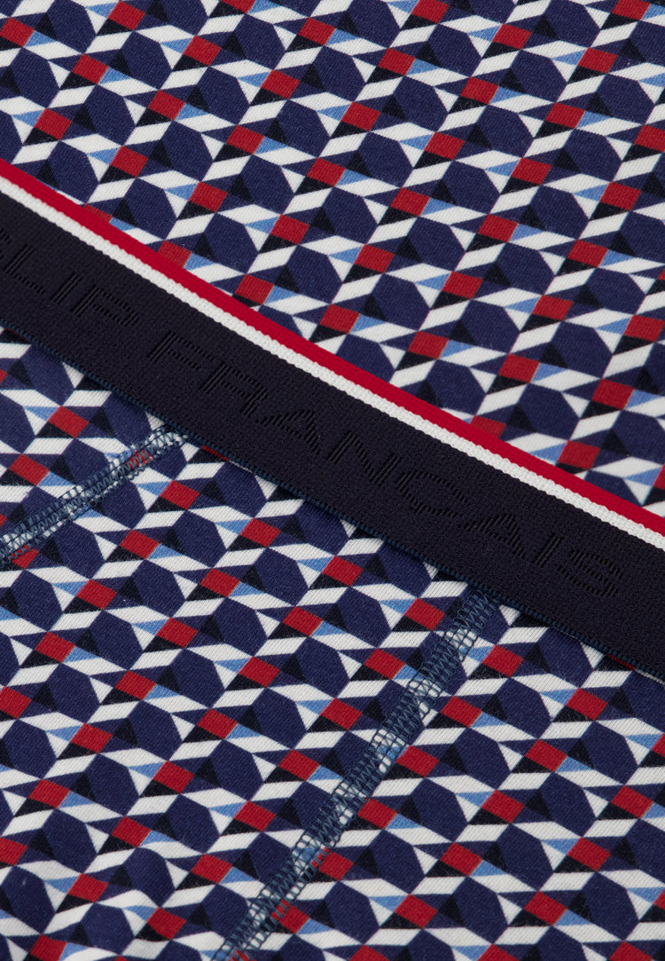 Slip à motif puzzle bleu acier en coton - Terrible Puzzle Bleu Acier - Le Slip Français - 6