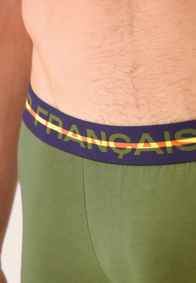 Boxer vert en coton - Redoutable Kaki Veronese - Le Slip Français - 4