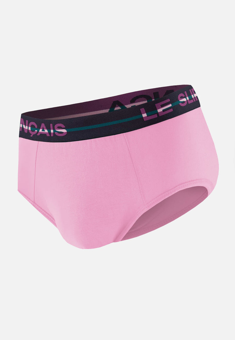 Slip rose en coton - Intrépide Rose Pétillant - Le Slip Français - 1
