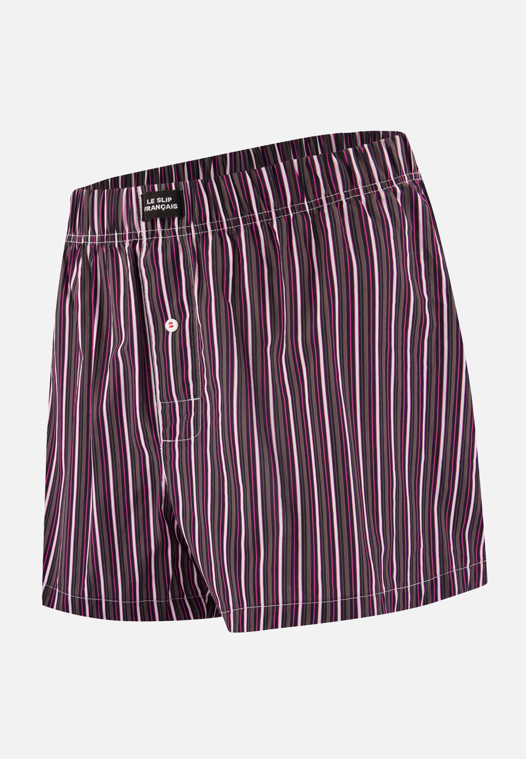 Caleçon en coton - Jacques Rayure Matelas Fuchsia - Le Slip Français -  1