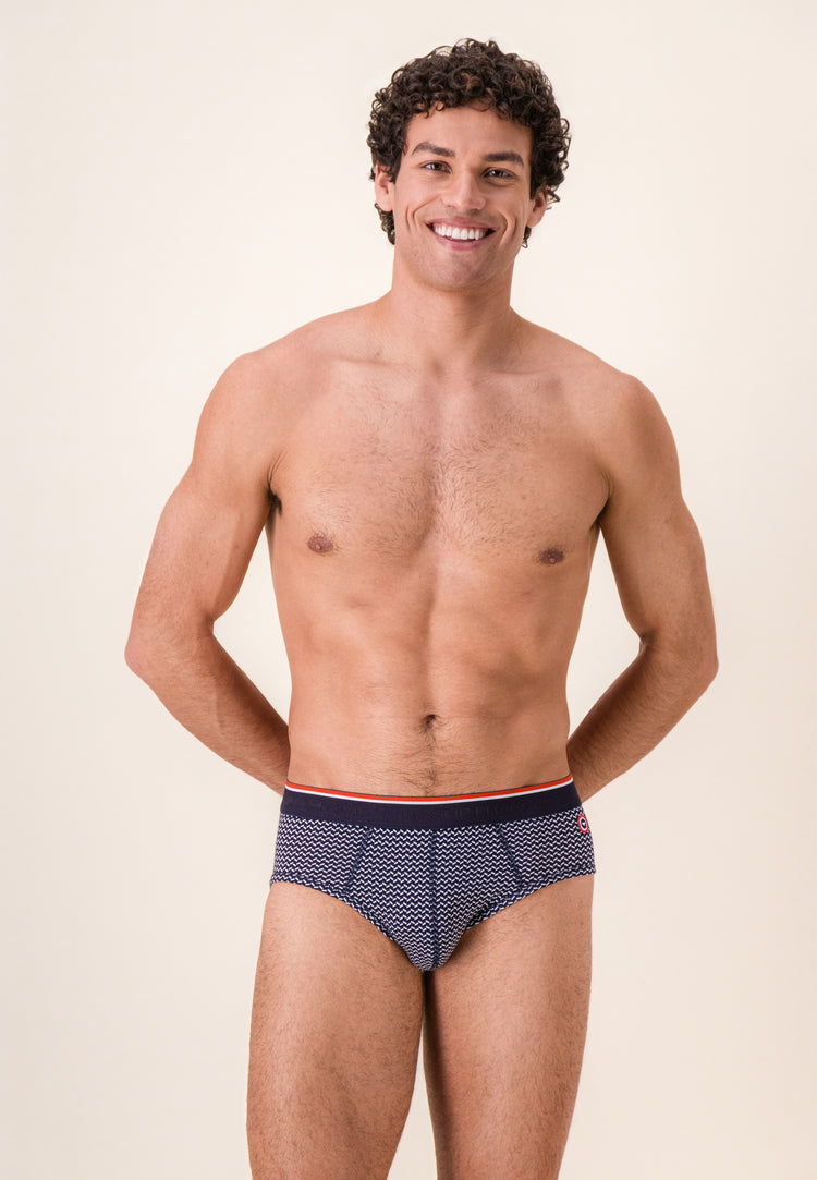 Slip marinière bleu en coton - Terrible Chevron - Le Slip Français - 5