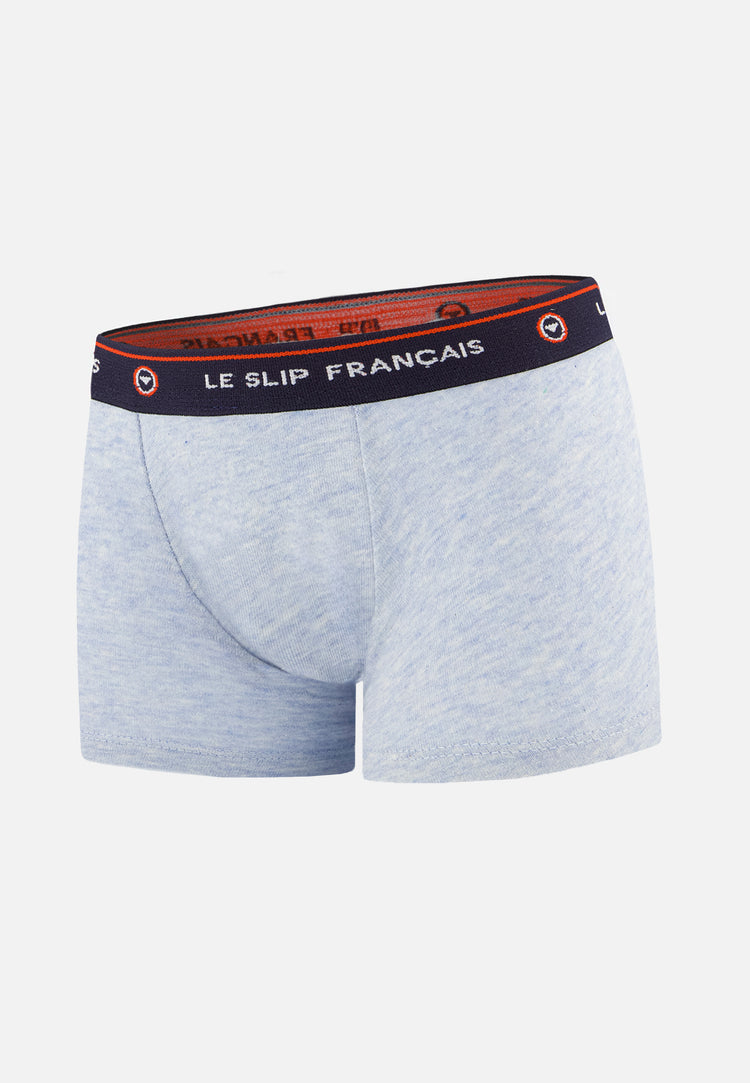 Boxer enfant bleu en coton - Petit Joseph Bleu Ciel Chine - Le Slip Français - 1