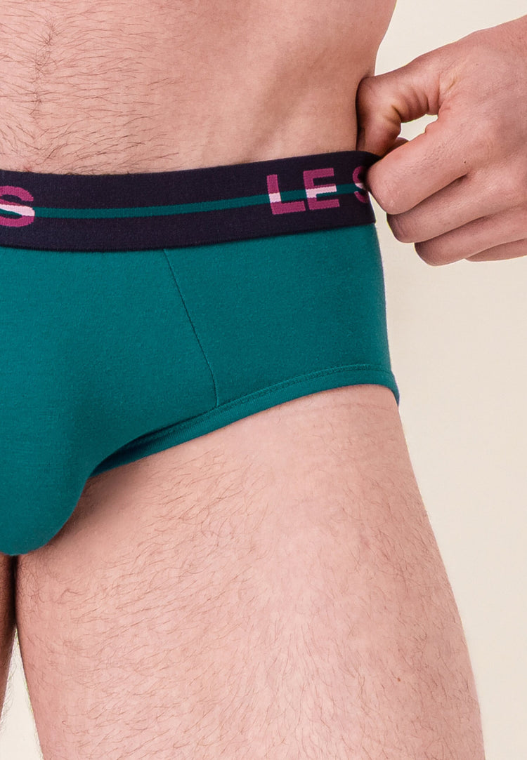 Slip bleu foncé en coton - Intrépide Bleu Canard - Le Slip Français - 4