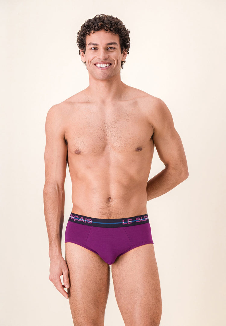 Slip violet en coton - Intrépide Violet Profond - Le Slip Français - 2
