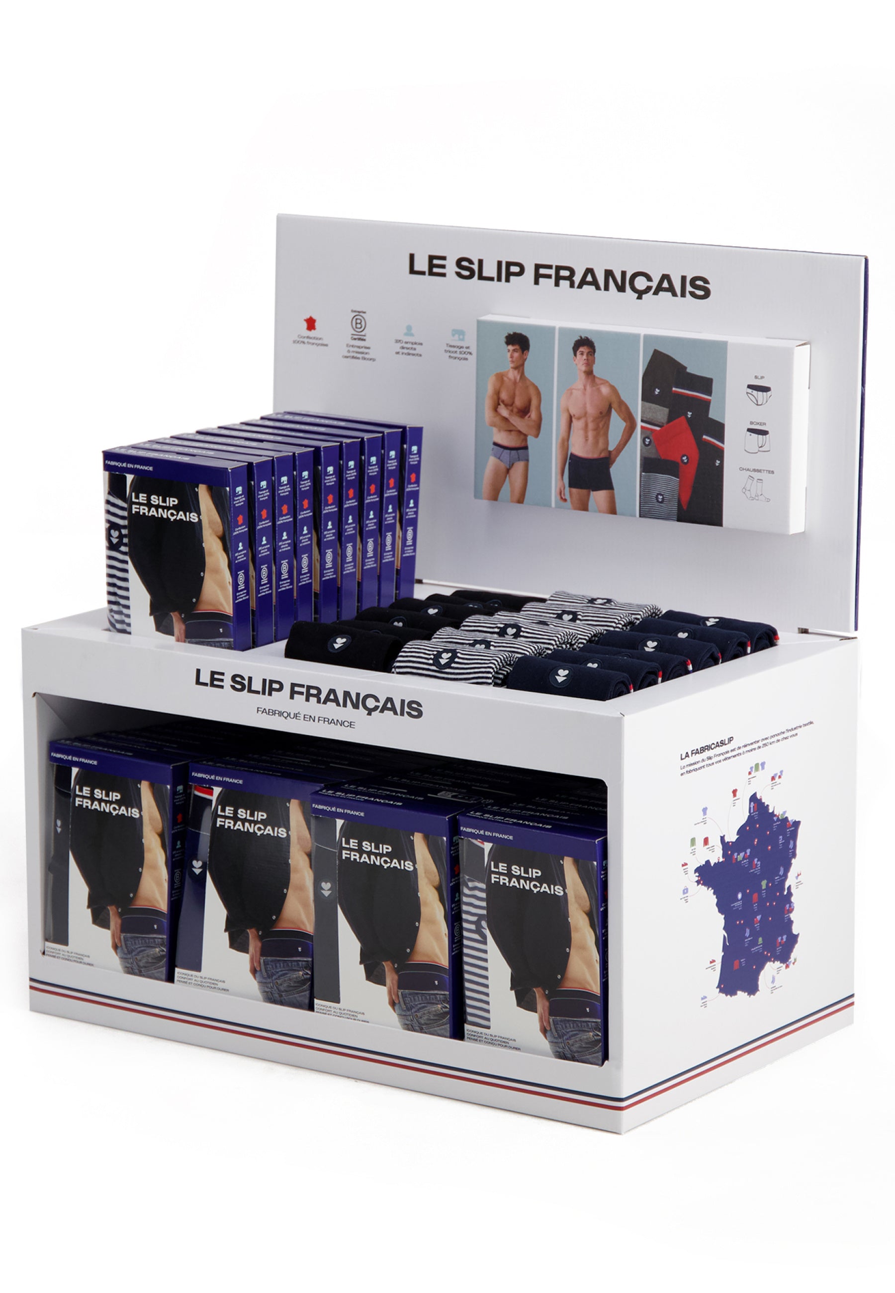 Meuble PLV + pack produits - Le Slip Français -  2