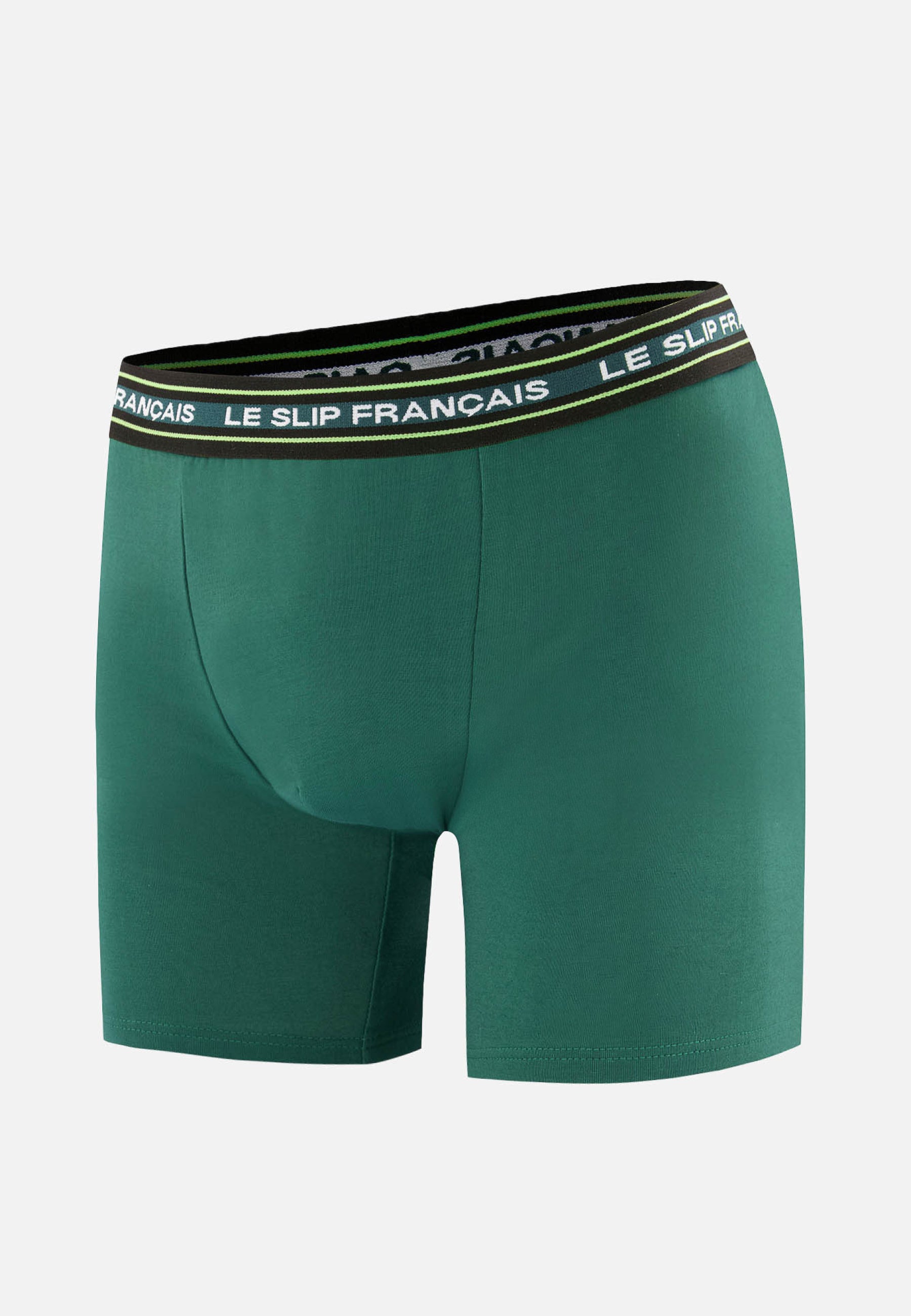 Boxer long vert en coton - Redoutable Long Vert Forêt - Le Slip Français -  1