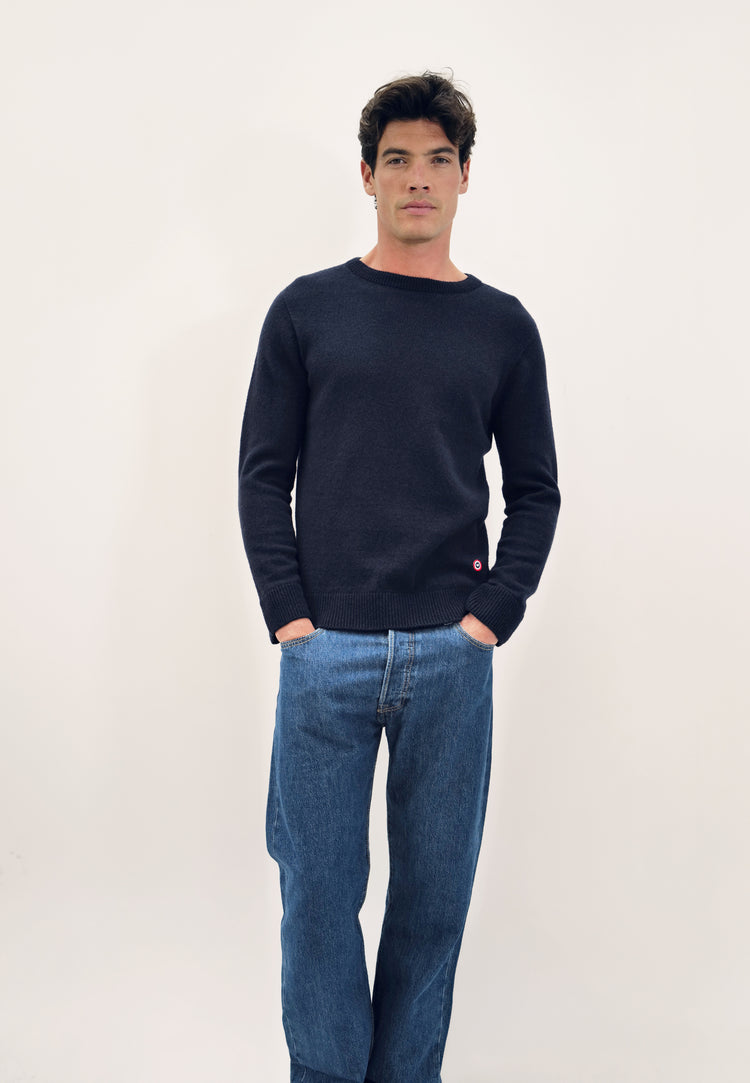Pull homme bleu marine en maille - Jean Pull Marine - Le Slip Français - 8