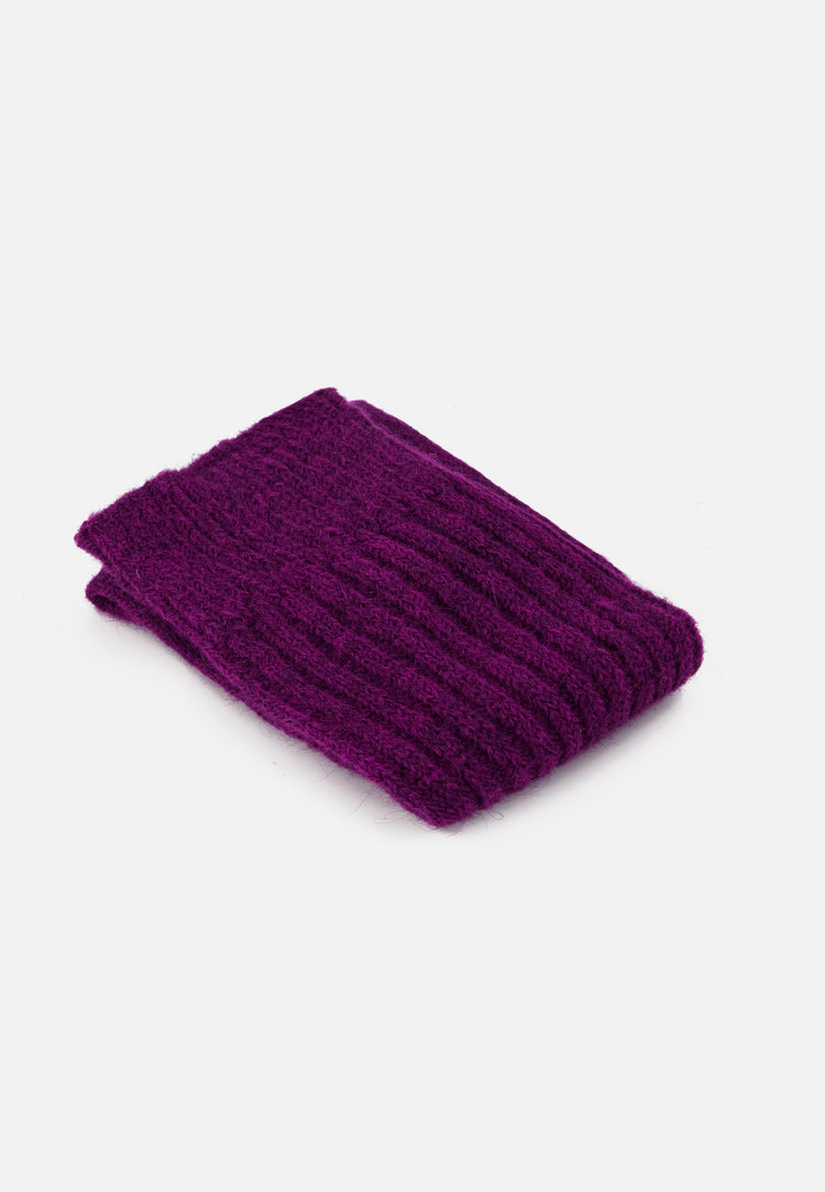 Chaussettes mi-hautes en mohair - Andy Violet Profond - Le Slip Français - 3
