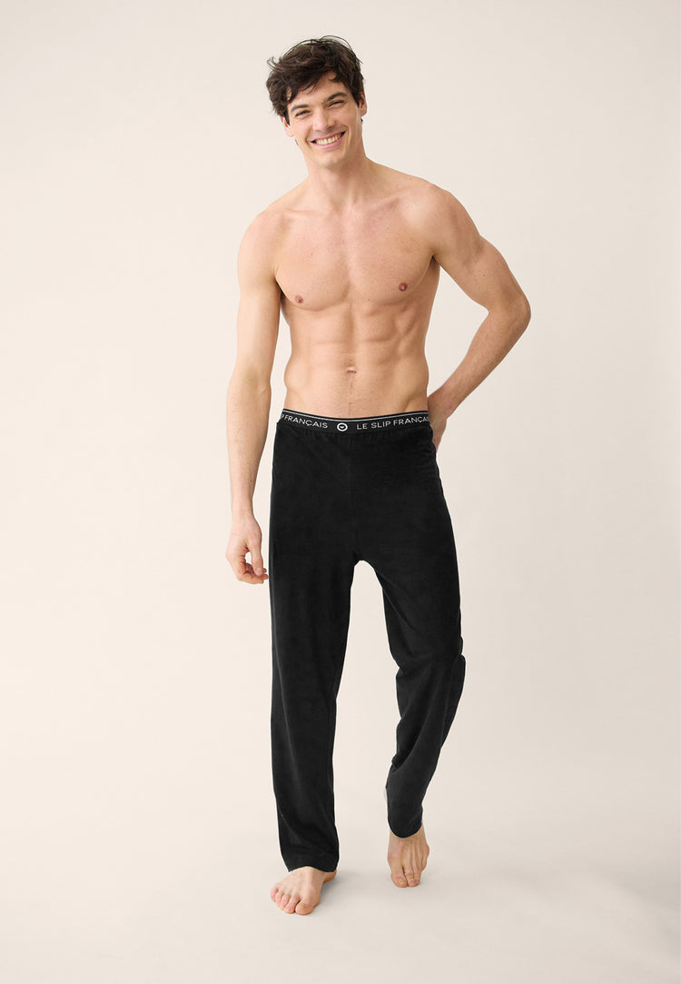 Bas de pyjama long homme noir en coton - Indomptable Noir - Le Slip Français - 1