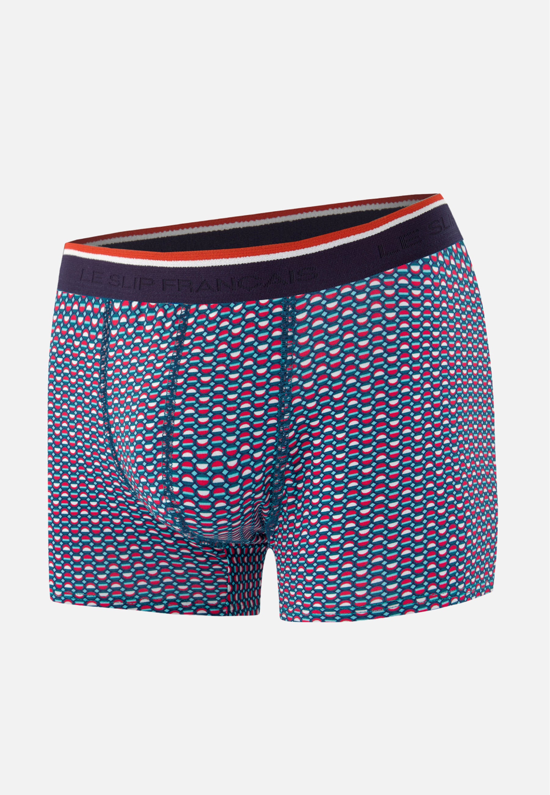 Boxer vert à motif cercle en coton - Marius Cercle Vert D'Eau - Le Slip Français -  1