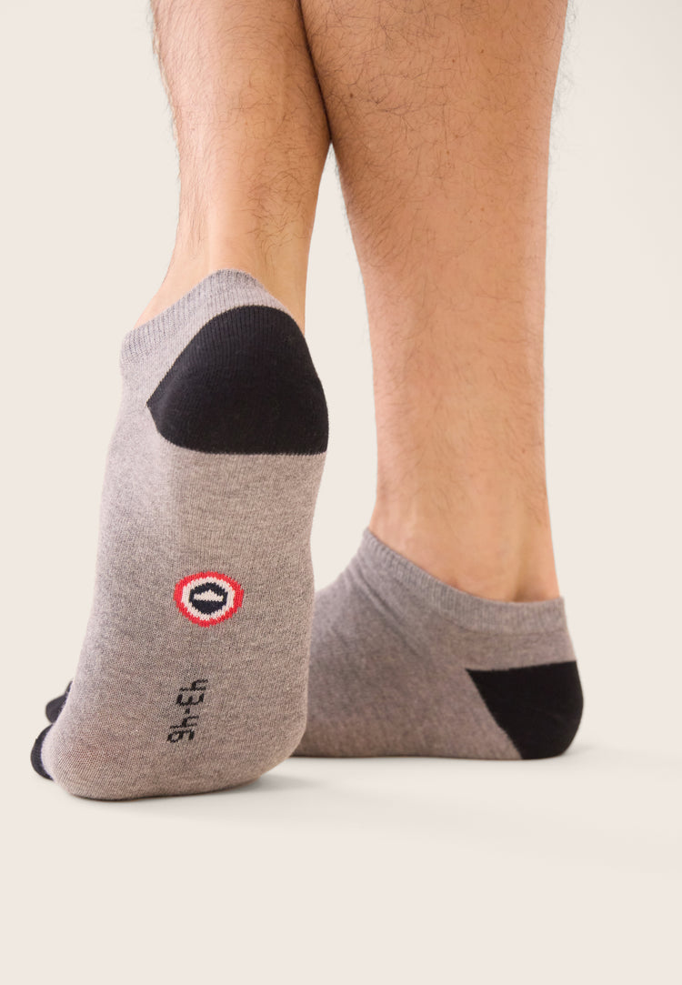 Chaussettes basses gris et noires - Tonnerre Gris Anthracite/Noir - Le Slip Français - 4