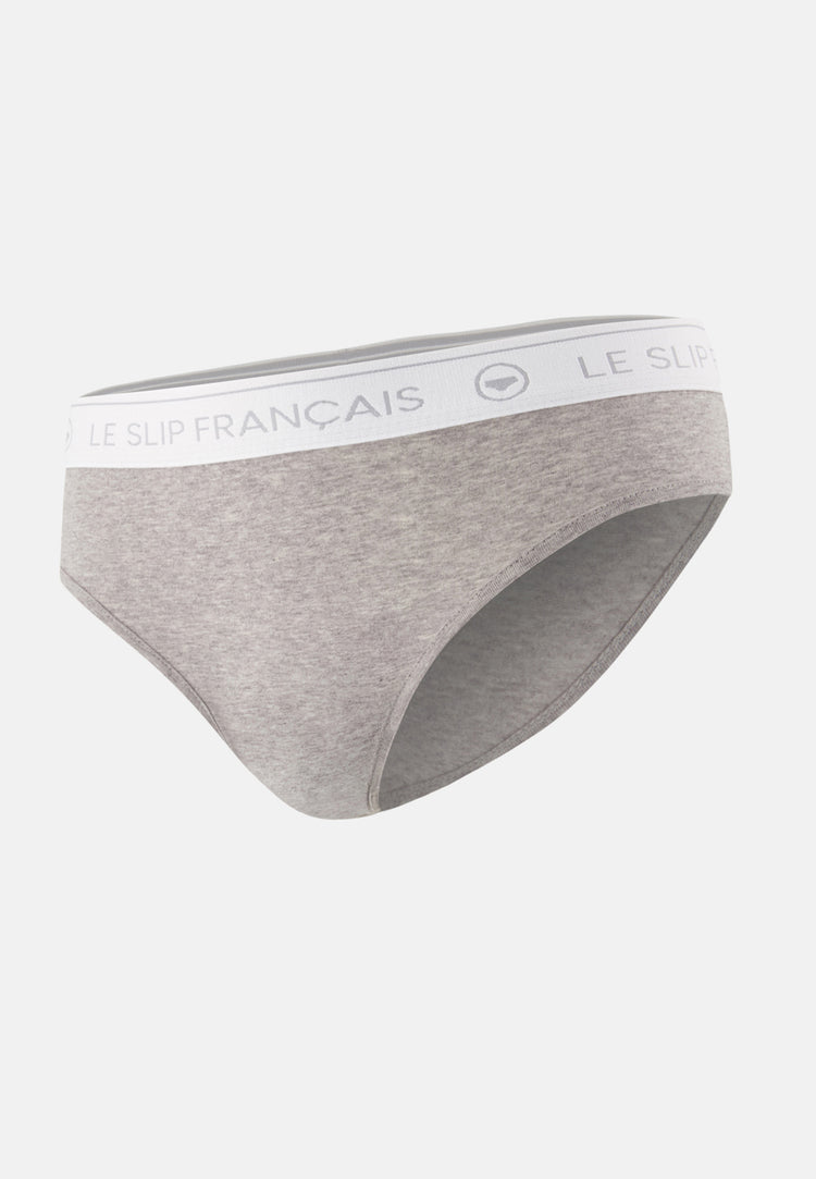 Culotte taille haute grise en coton - Rieuse Grise - Le Slip Français - 1