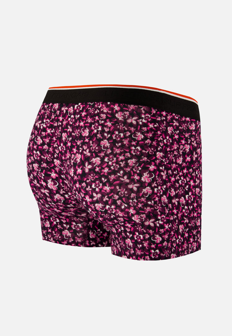 Boxer à fleurs prune en coton - Marius Hibiscus Prune - Le Slip Français - 7