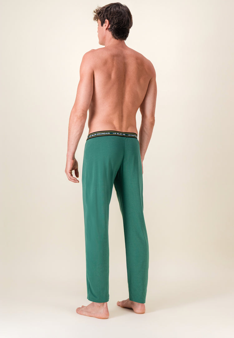Bas de pyjama long vert en coton - Indomptable Vert Forêt - Le Slip Français - 4