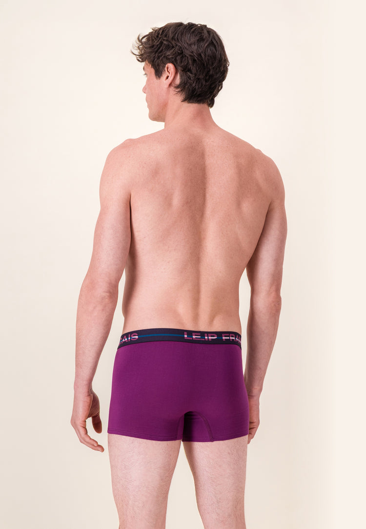 Boxer violet en coton - Redoutable Violet Profond - Le Slip Français - 3