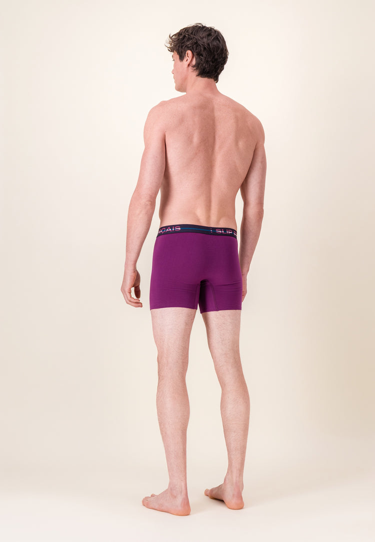 Boxer long violet en coton - Redoutable Long Violet Profond - Le Slip Français - 6