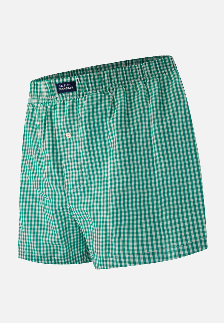 Caleçon en coton - Jacques Vichy Mint Green - Le Slip Français - 1