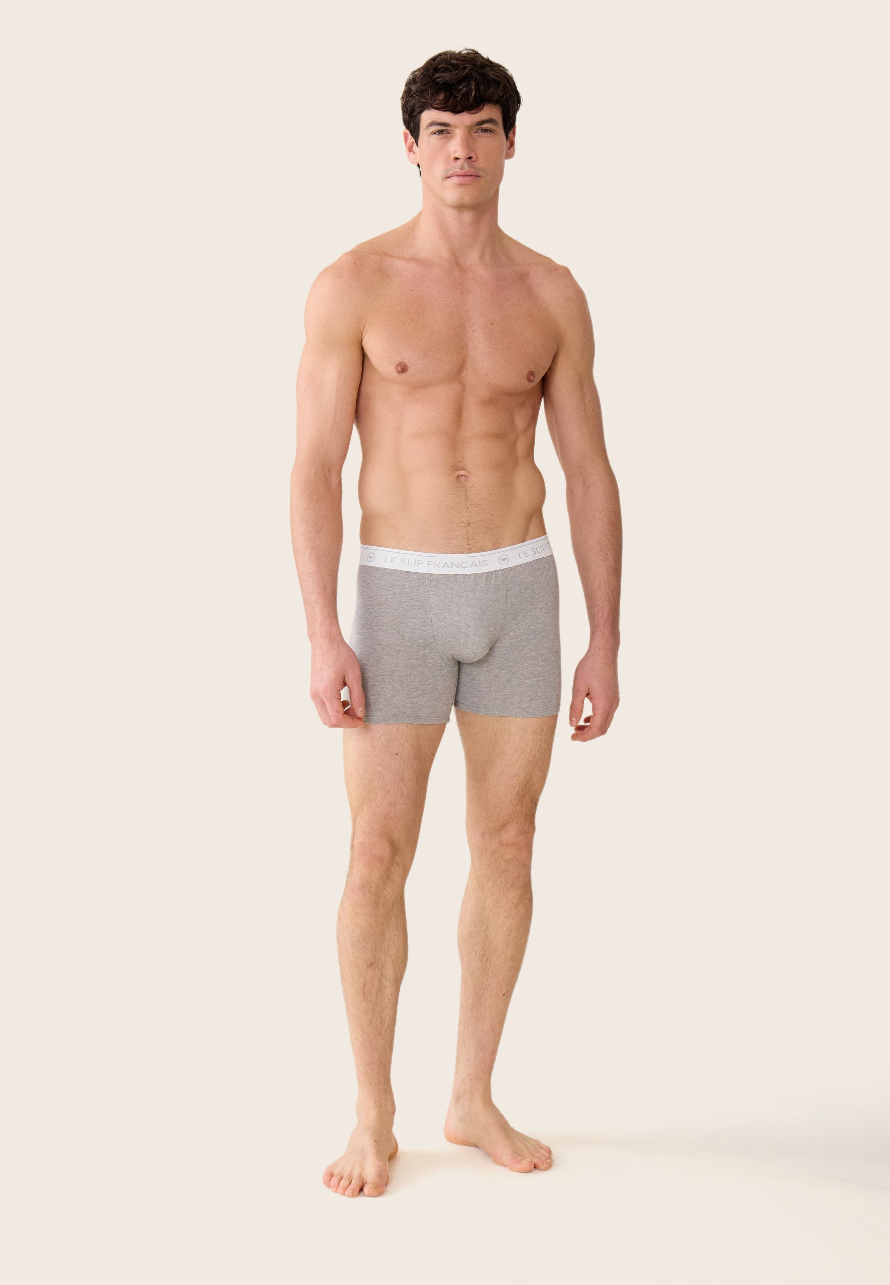 Boxer long gris en coton - Redoutable Long Gris Chine - Le Slip Français -  2
