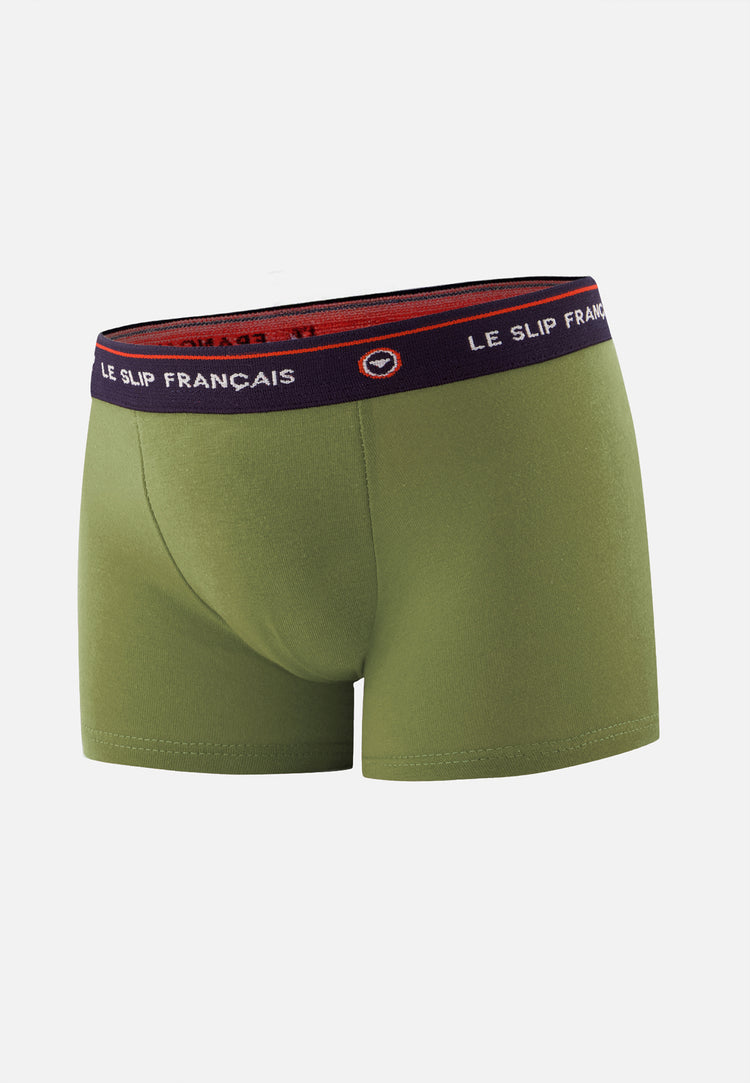 Boxer enfant vert en coton - Petit Joseph Kaki Veronese - Le Slip Français - 4