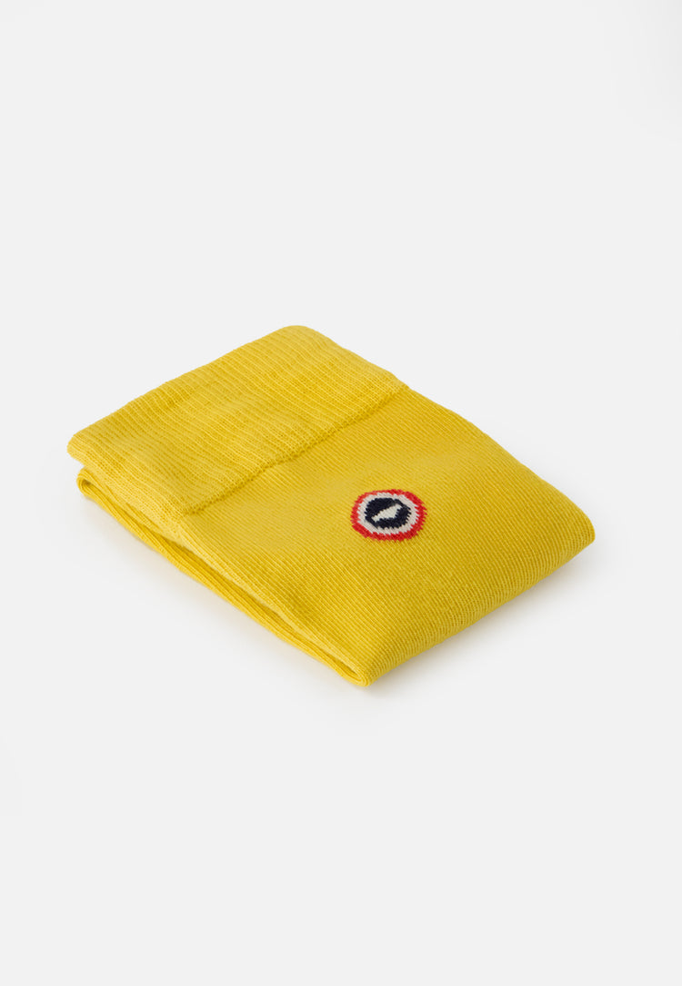 Chaussettes mi-hautes unies jaune - Robuste Jaune Citron - Le Slip Français - 5