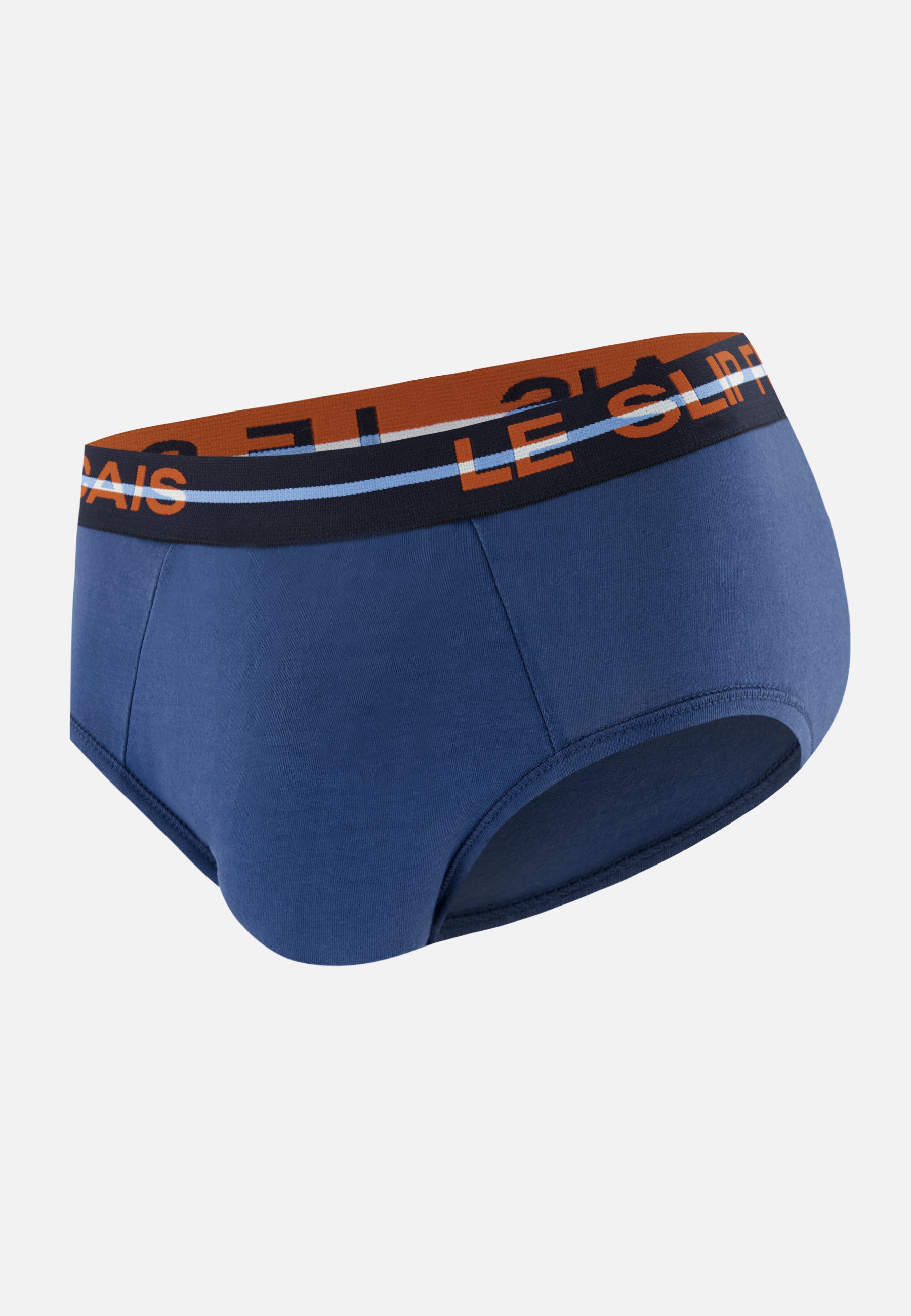 Slip bleu en coton - Intrépide Bleu Acier - Le Slip Français -  1