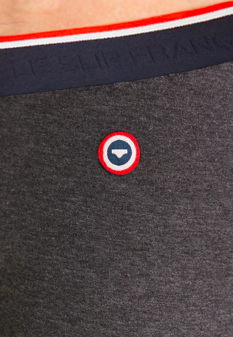 Boxer long gris foncé en coton - Michel Gris - Le Slip Français - 4