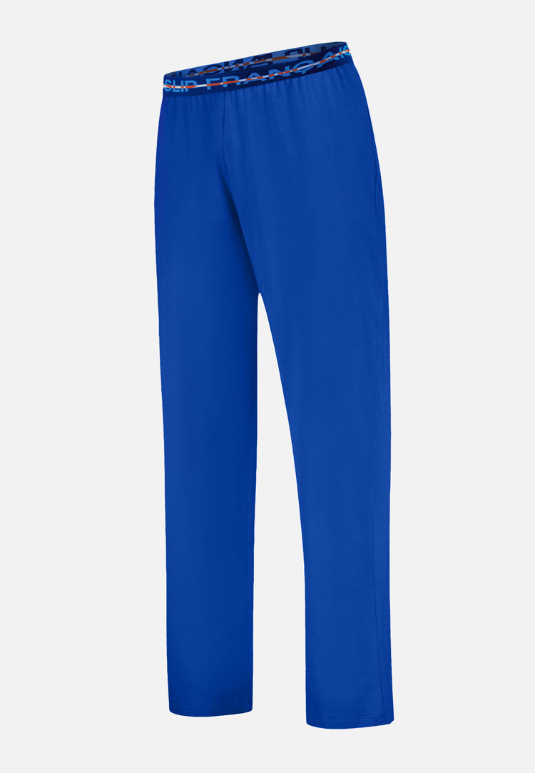 Bas de pyjama long homme bleu en coton - Indomptable Bleu Nautique - Le Slip Français - 5