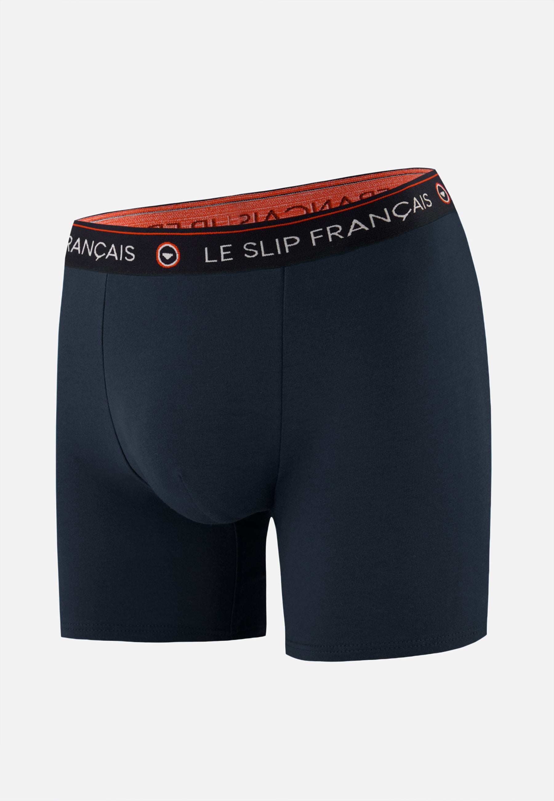 Boxer long marine en coton - Redoutable Long Marine Lsf - Le Slip Français -  1