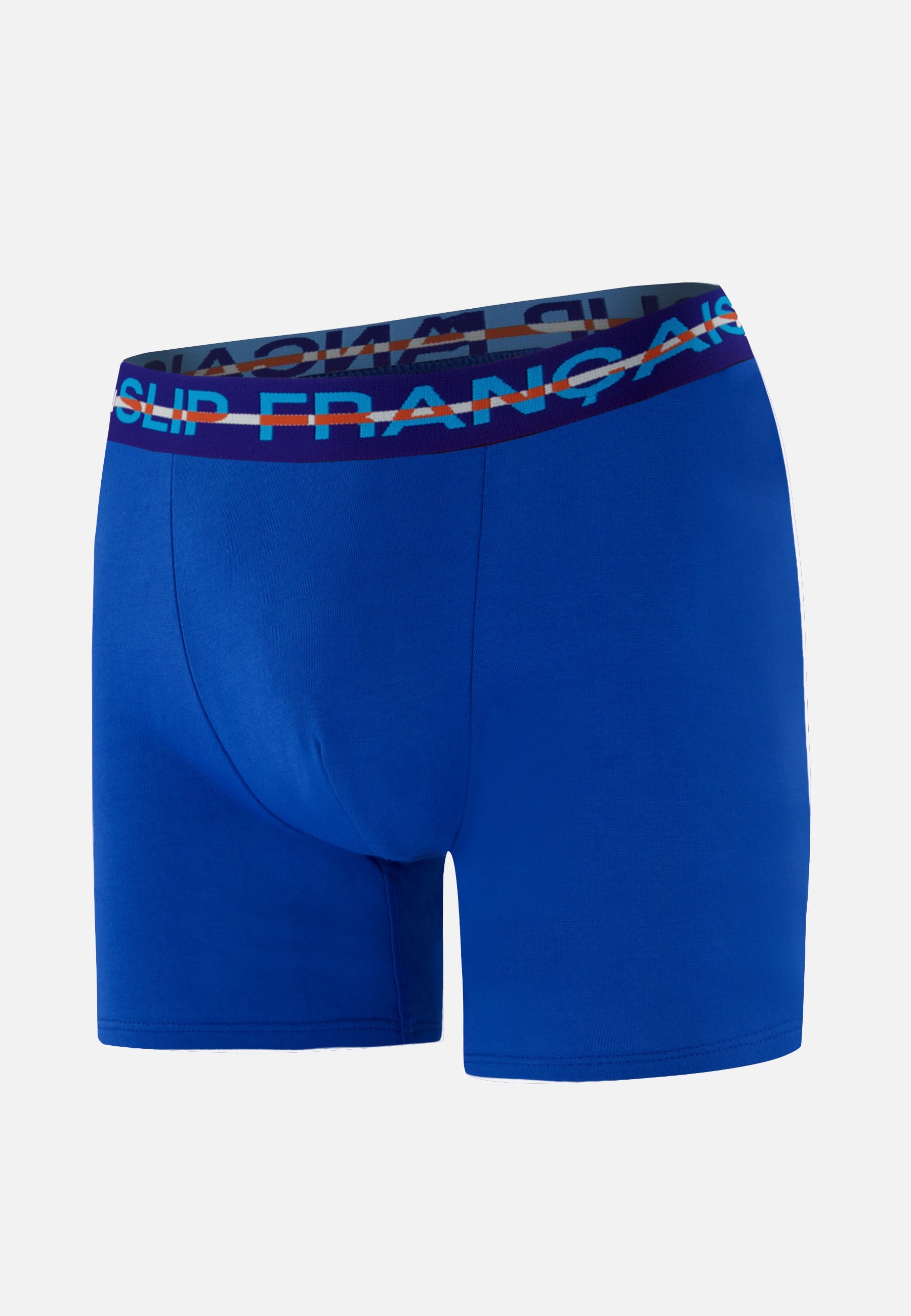 Boxer long bleu en coton - Redoutable Long Bleu Nautique - Le Slip Français -  1