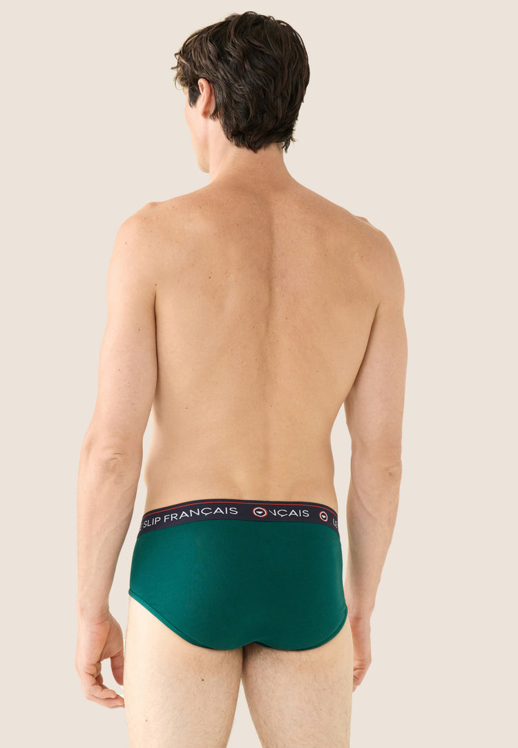 Slip vert sapin en coton - Intrepide Vert Sapin Porte Bonheur - Le Slip Français - 5