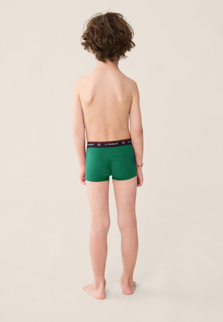 Boxer enfant vert en coton - Petit Joseph Emeraude - Le Slip Français - 3