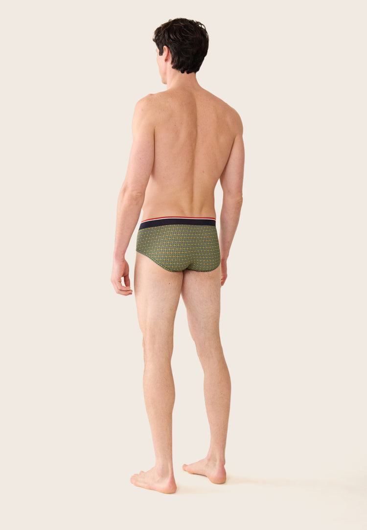 Slip vert à motif ornement en coton - Terrible Ornement Veronese - Le Slip Français - 3