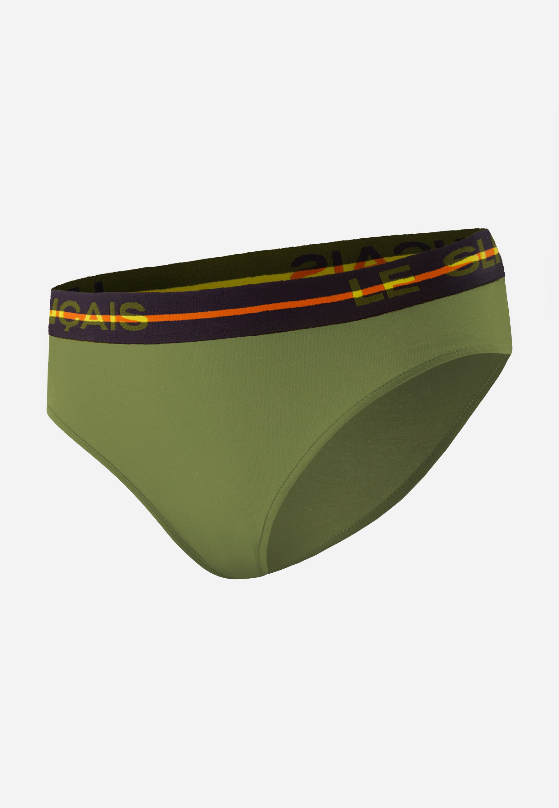 Culotte taille haute vert en coton - Rieuse Kaki Veronese - Le Slip Français -  1