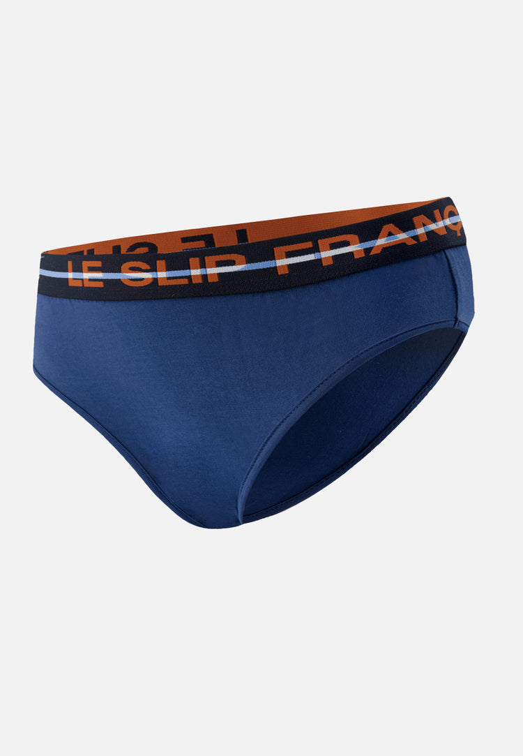 Culotte taille haute bleu en coton - Rieuse Bleu Acier - Le Slip Français - 6